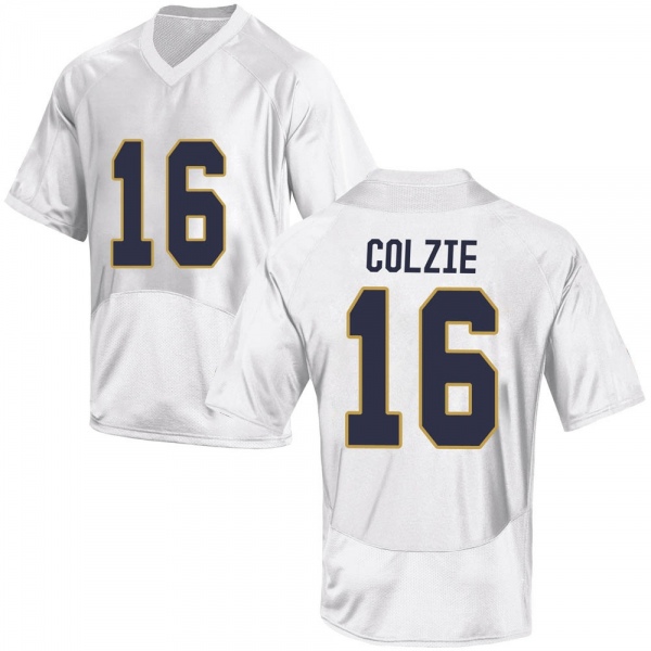 Deion Colzie Notre Dame Fighting Irish NCAA Men's #16 White Game College Stitched Football Jersey NDD7255XR